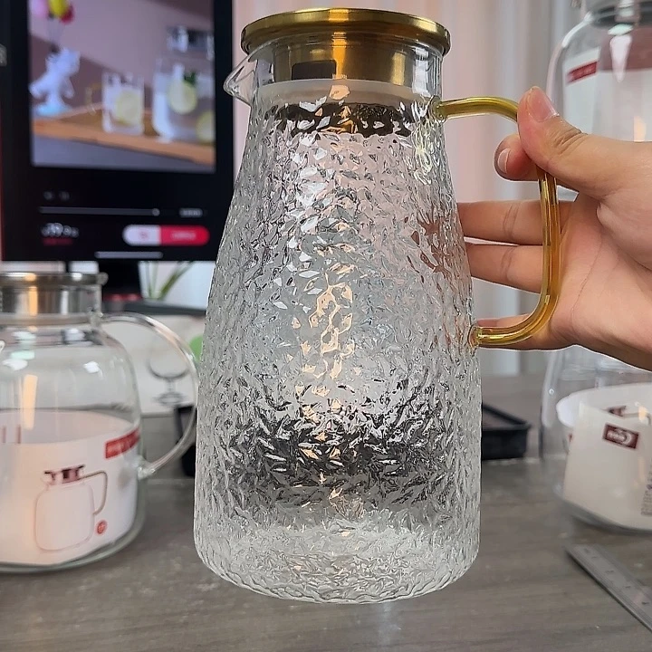 水晶玻璃盖子款2000毫升冰晶壶