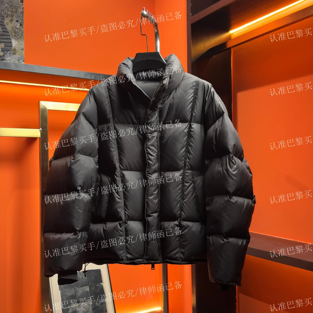 2024冬款龟背设计白鸭羽绒服加厚保暖外套百搭男生(x)