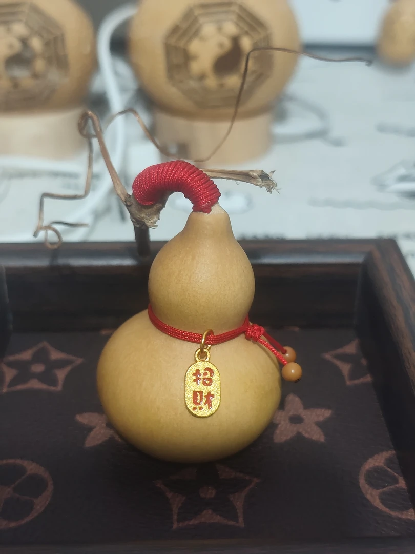 带龙头天然小葫芦易包浆小号手把件盘玩家居