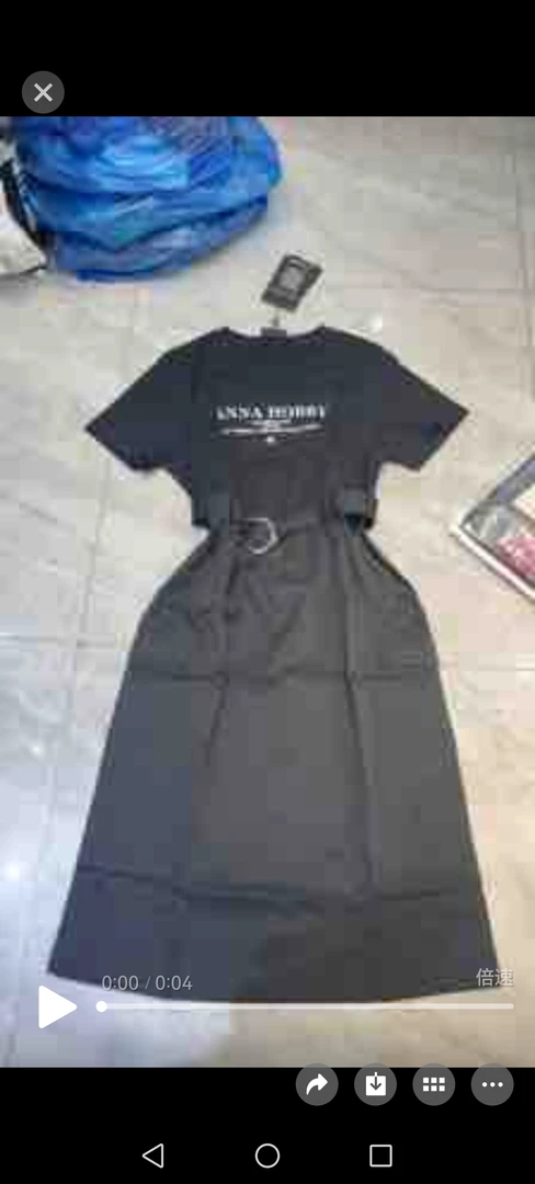 夏季新款时尚显瘦半袖纯色通勤长裙连衣裙