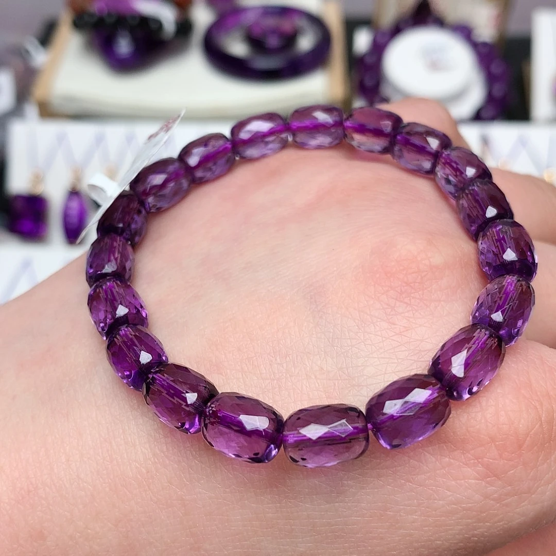 紫晶菠萝珠手串未镶嵌