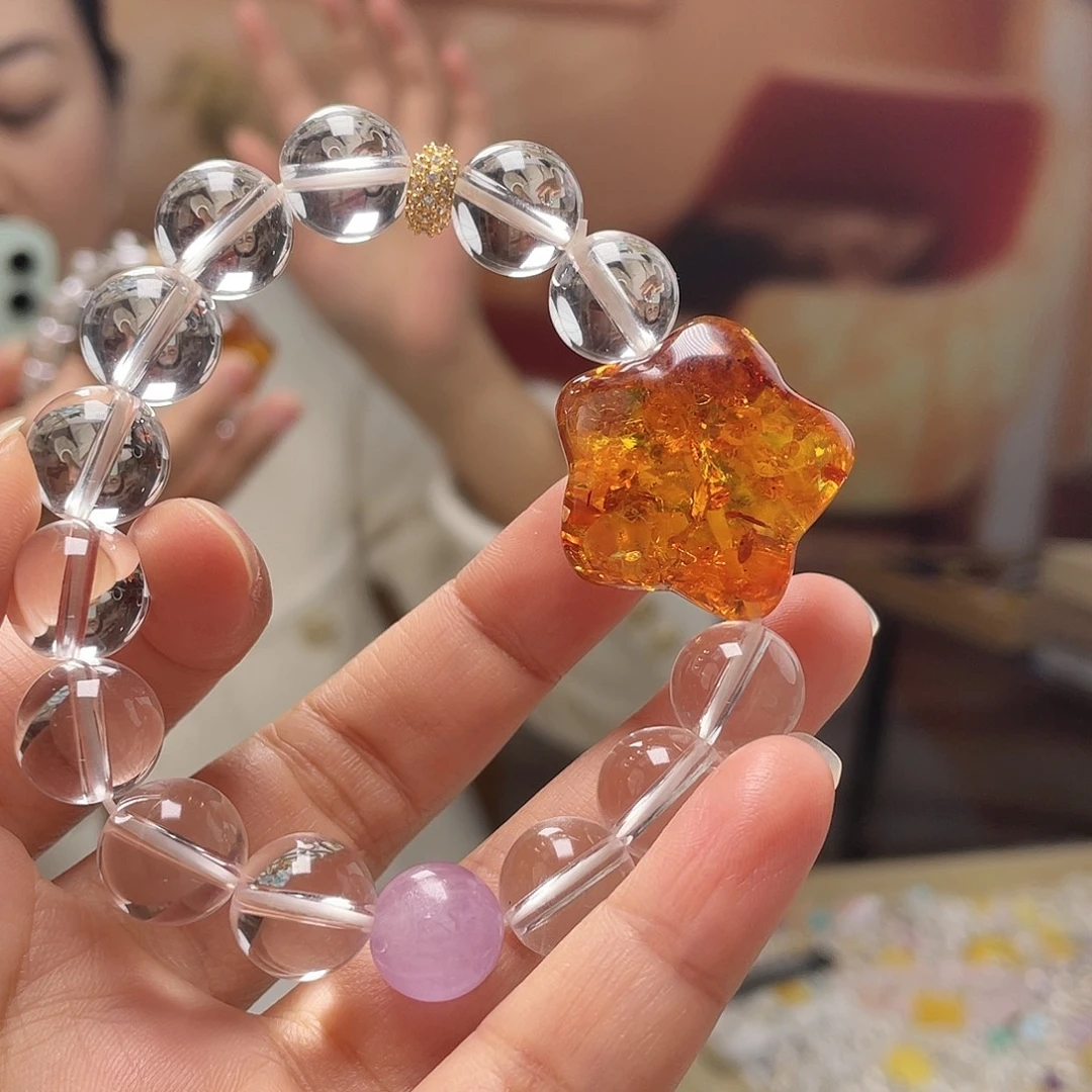 蜜蜡未镶嵌裸石手串