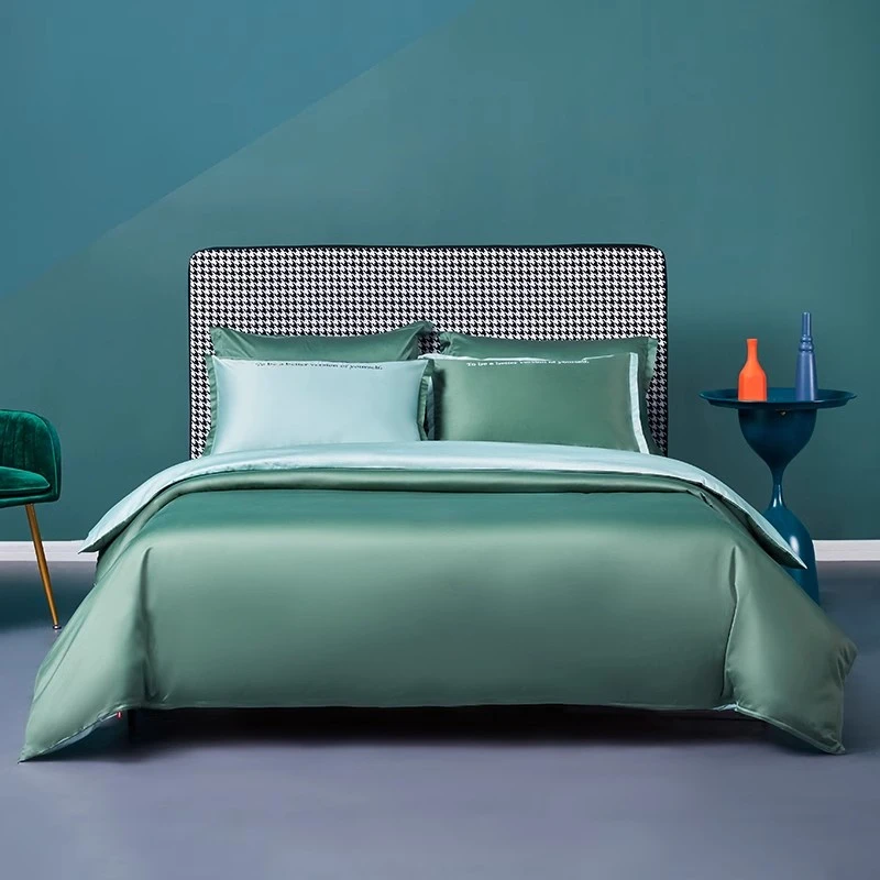 【断码清仓】 80支素色长绒棉床笠四件套：欧珑抹茶绿