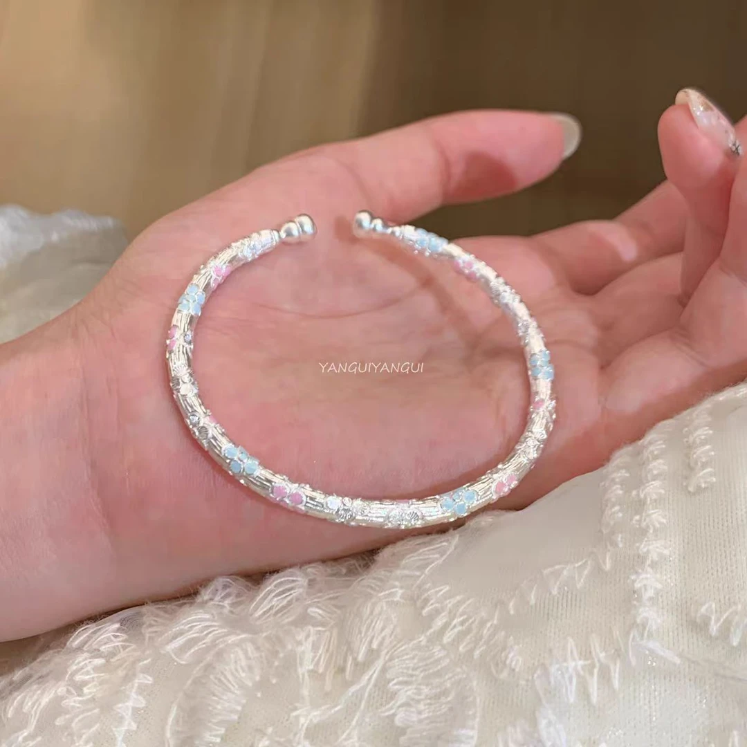 非金属手镯 97号链接 樱花草葫芦开口手镯轻奢时尚气质手工古风