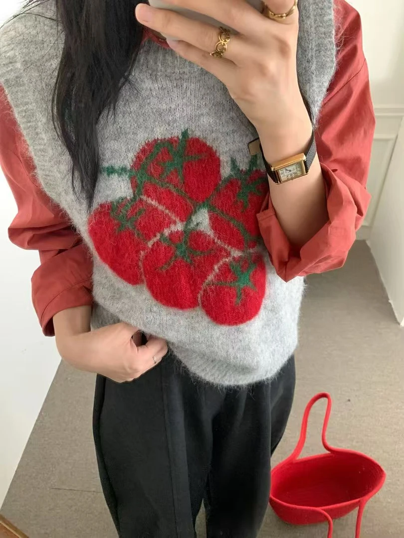 H808 小番茄马甲！ 超级可爱， 牙牙自制软糯糯休闲套头