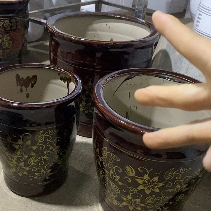 高温烧制特价一套三个盆陶瓷
