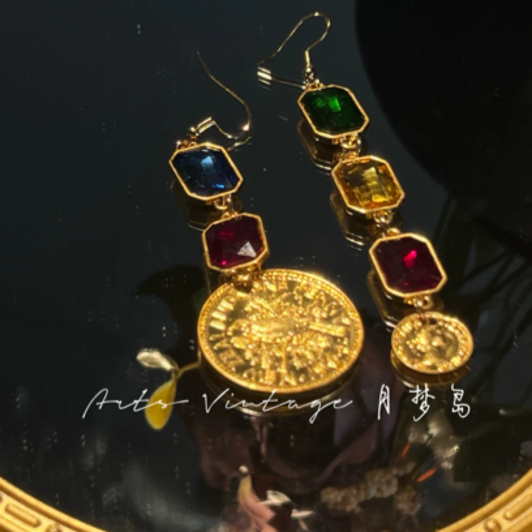 合金耳饰 月梦岛《失落宝石》中世纪古币