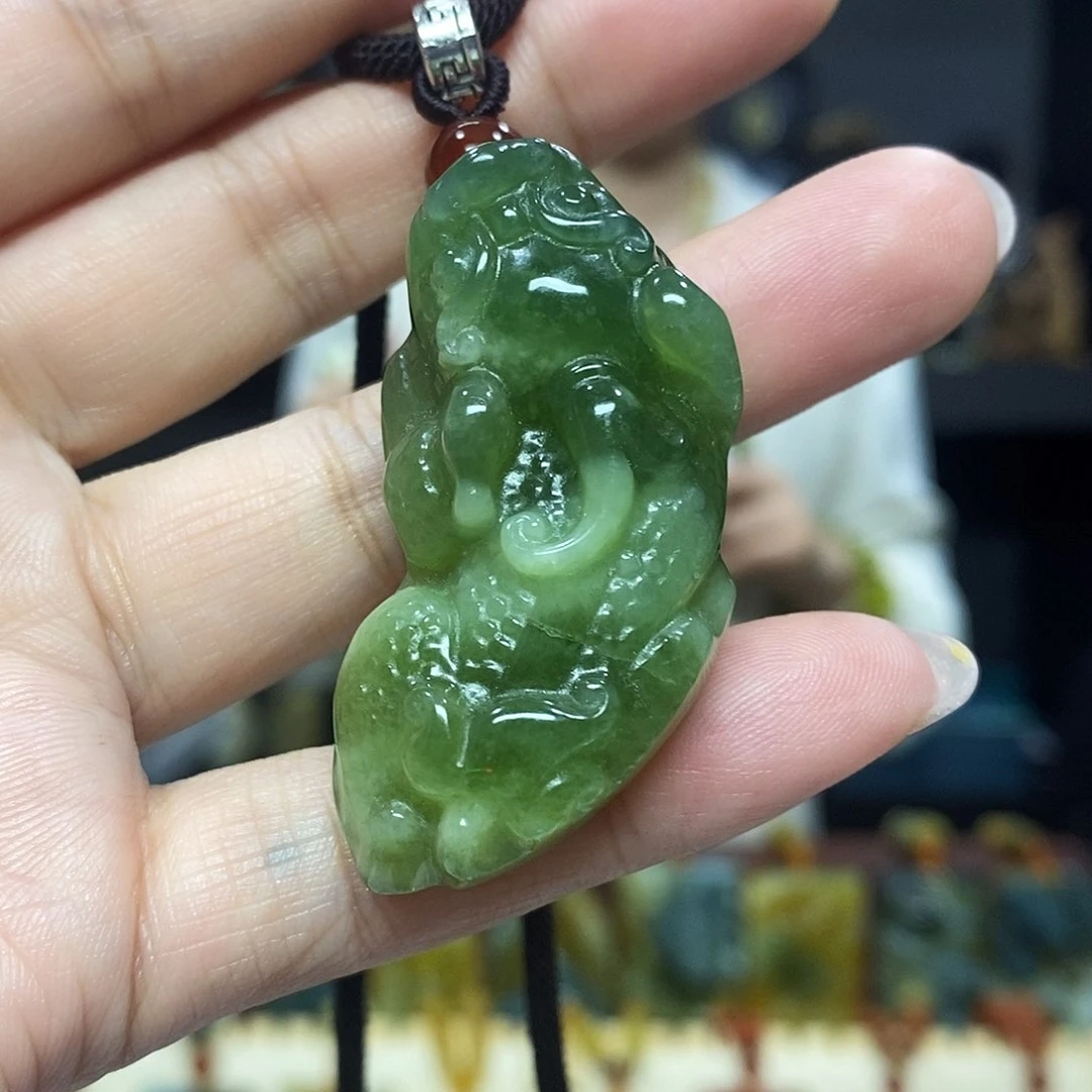 未镶嵌岫玉挂件吊坠项链