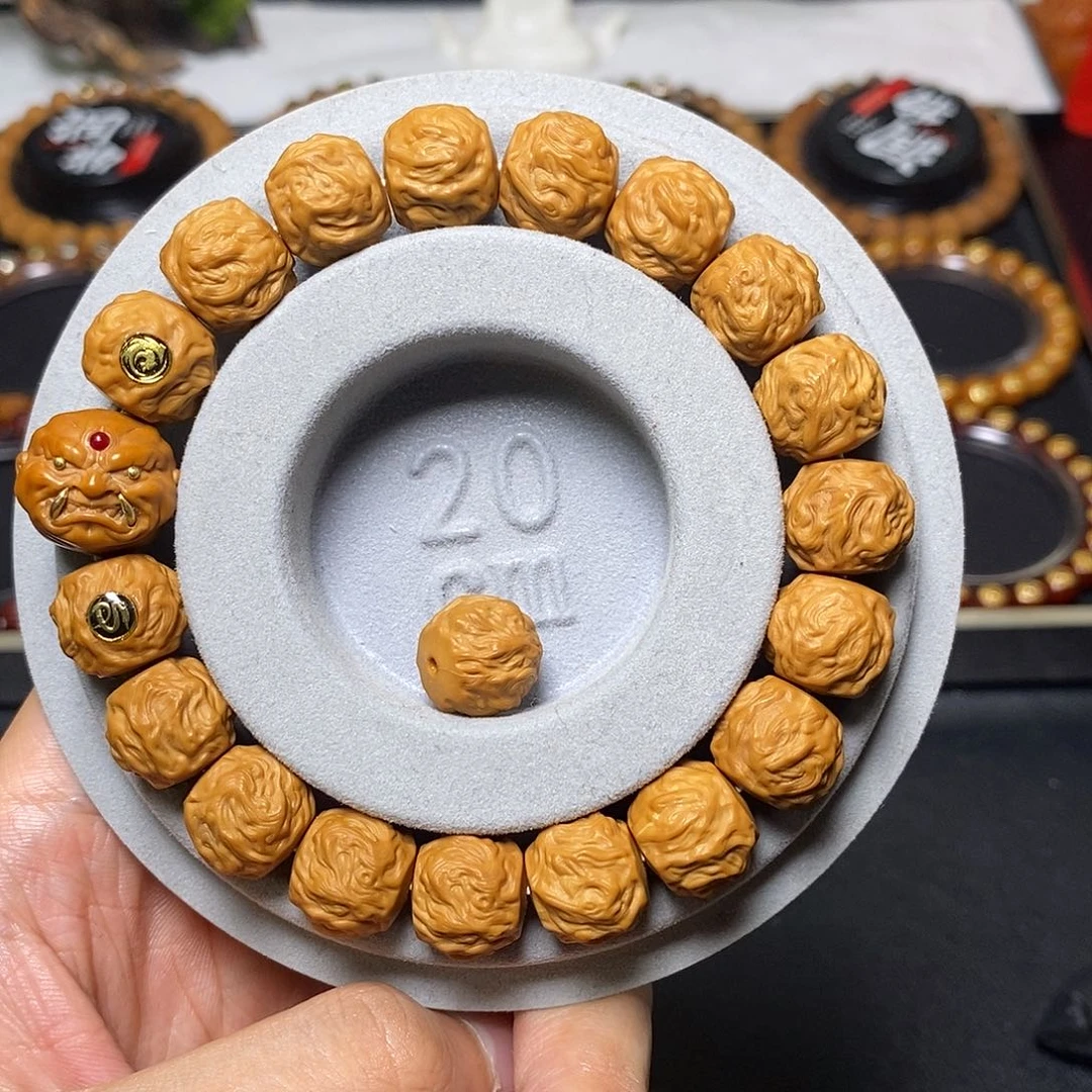 手串猴头核桃全品双标款獠牙恶僧龙蛇之变 尺寸13-14 27号