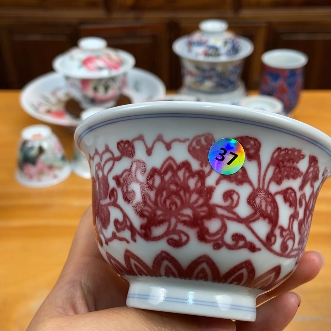 手绘现代茶具非古董