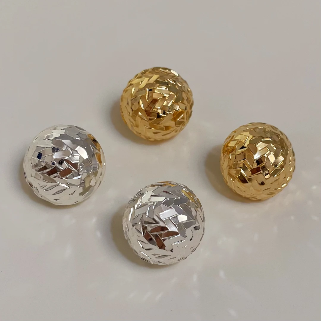 铜合金耳饰 S925银欧美风小众设计金属碎碎冰耳环轻奢高级感耳饰