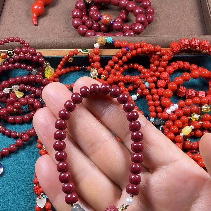 天然辰砂天然朱砂手串