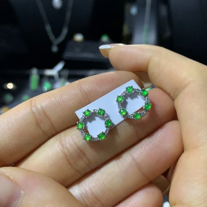 翡翠银S925镶嵌戒指