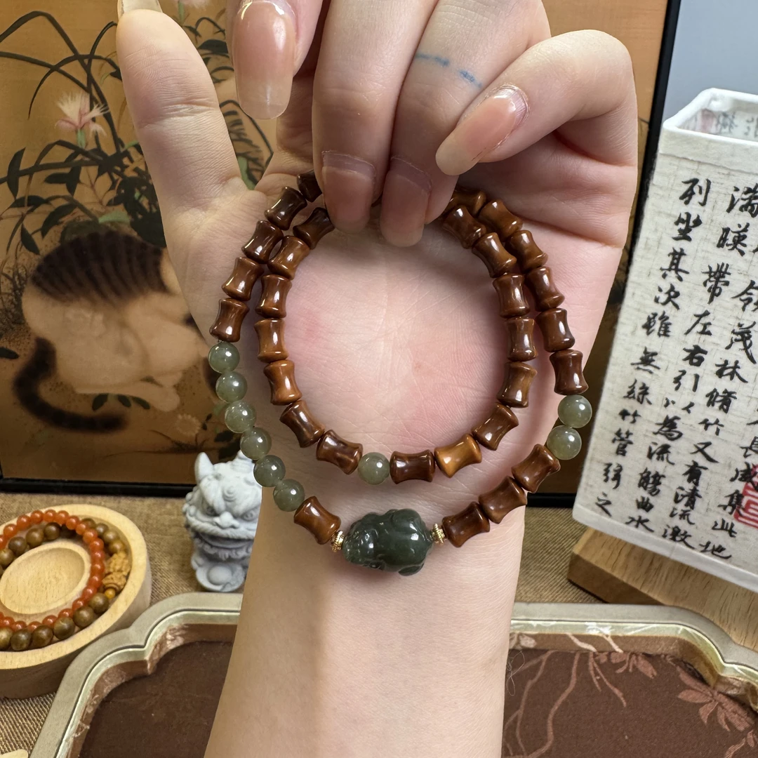 貔貅库克节节高双圈手串