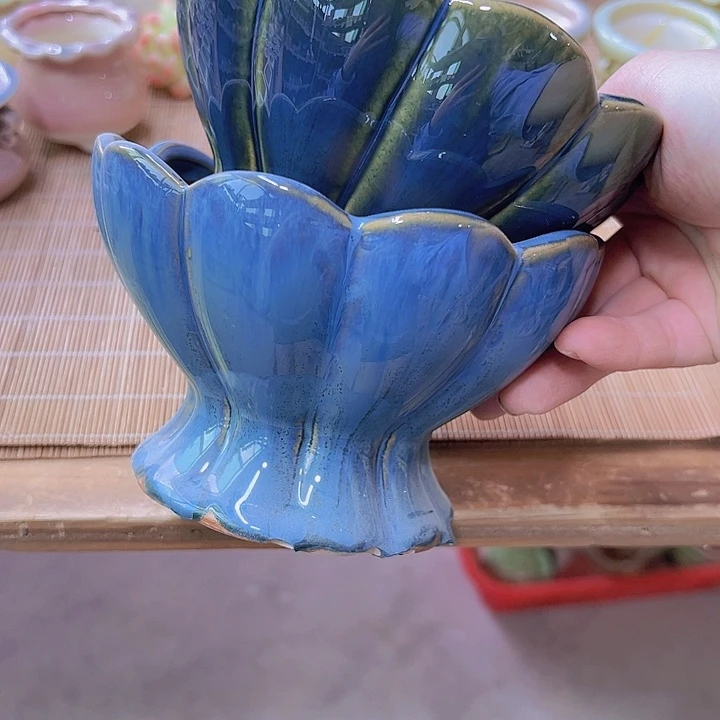 红陶陶瓷花盆当场满12包邮瑕疵