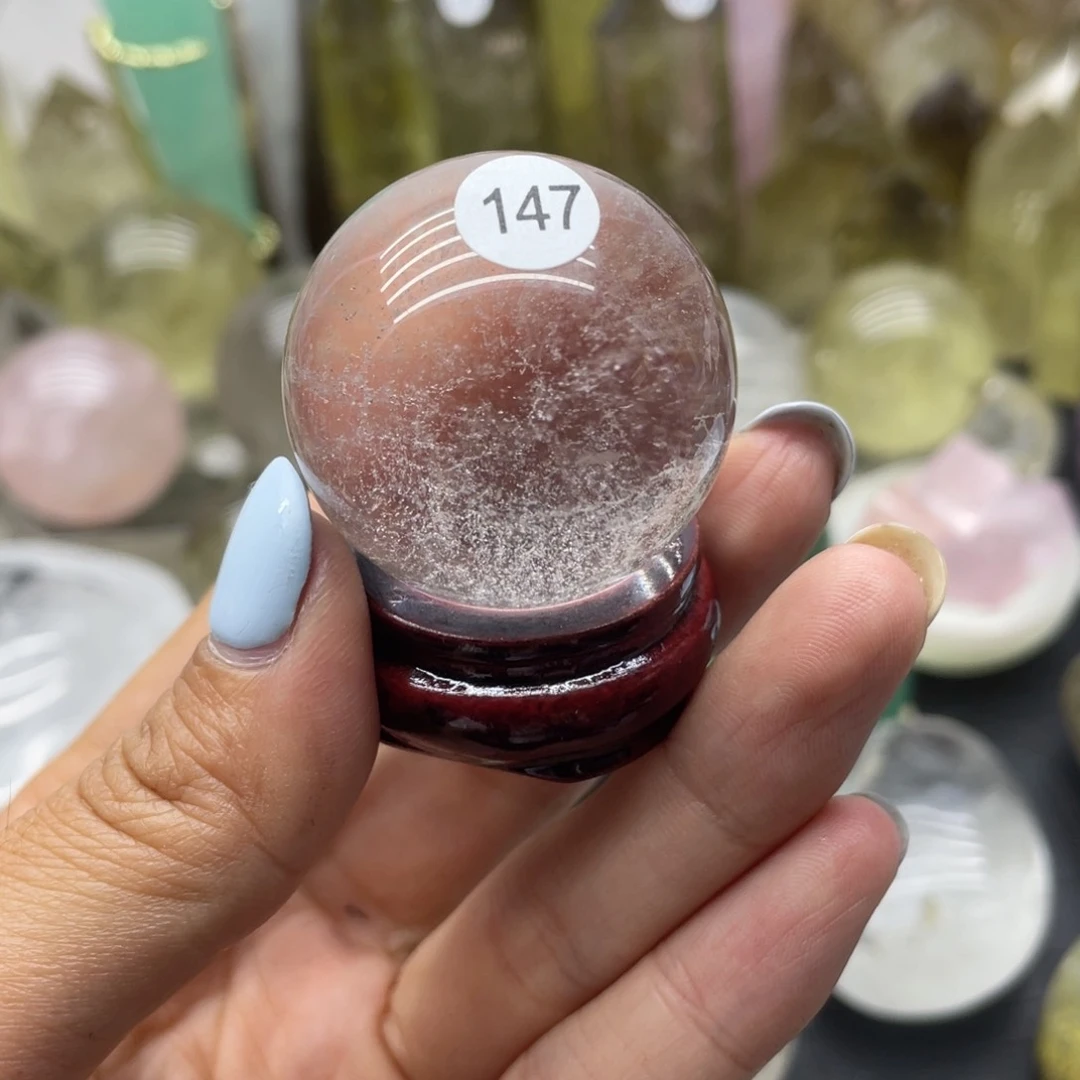 律***子水晶珠宝半成品未镶嵌147白水晶球