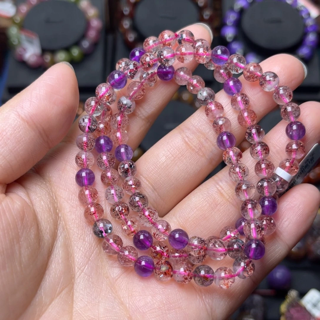 水晶手链未镶嵌超七多圈5mm