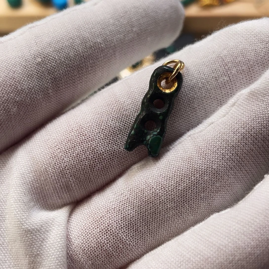 绿松石足金镶嵌世界之眼吊坠