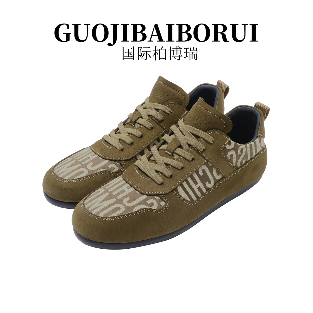 国际柏博瑞男士休闲鞋夏季2025新款低帮透气舒适软底时尚潮流板鞋