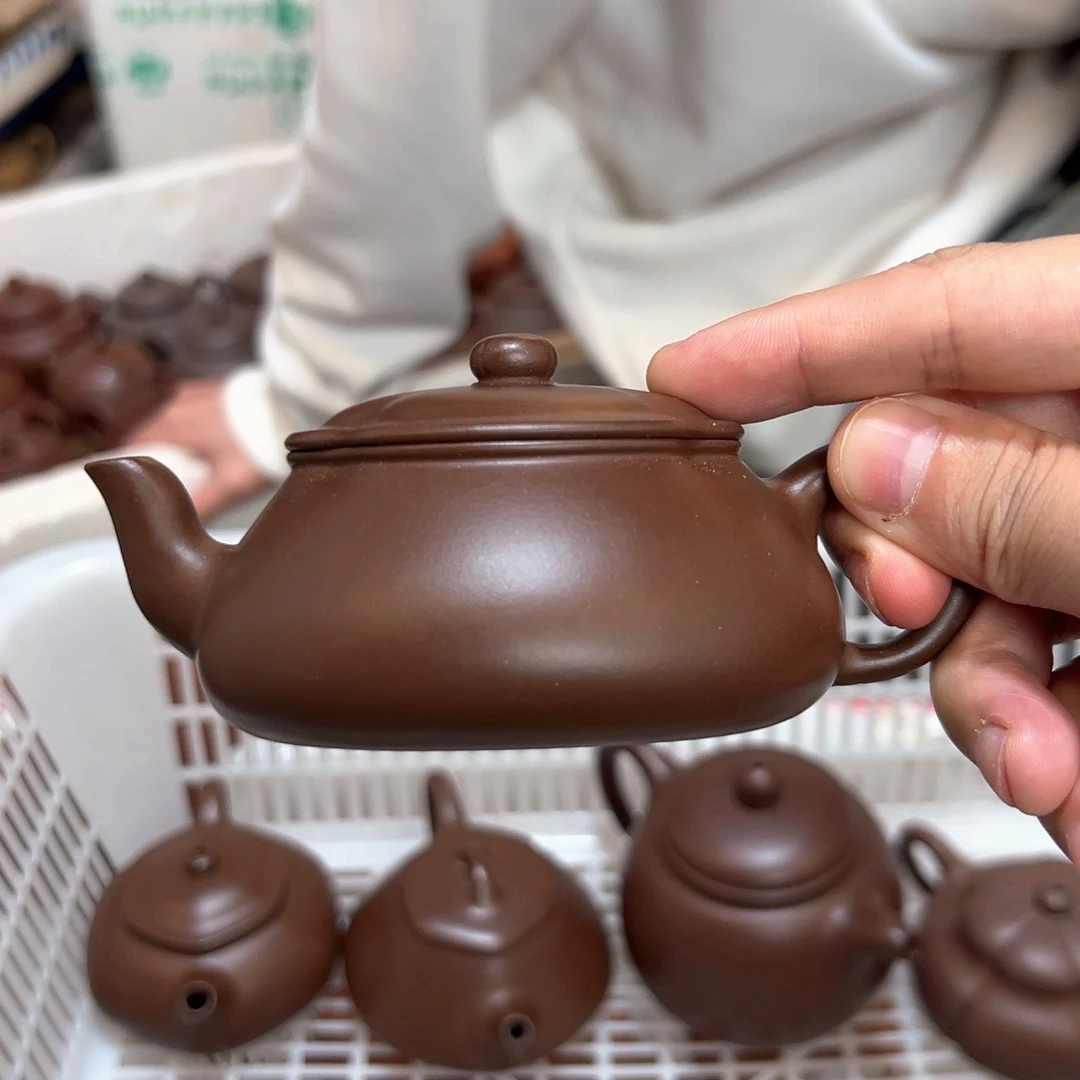 张***3茶壶紫砂某革紫泥海棠