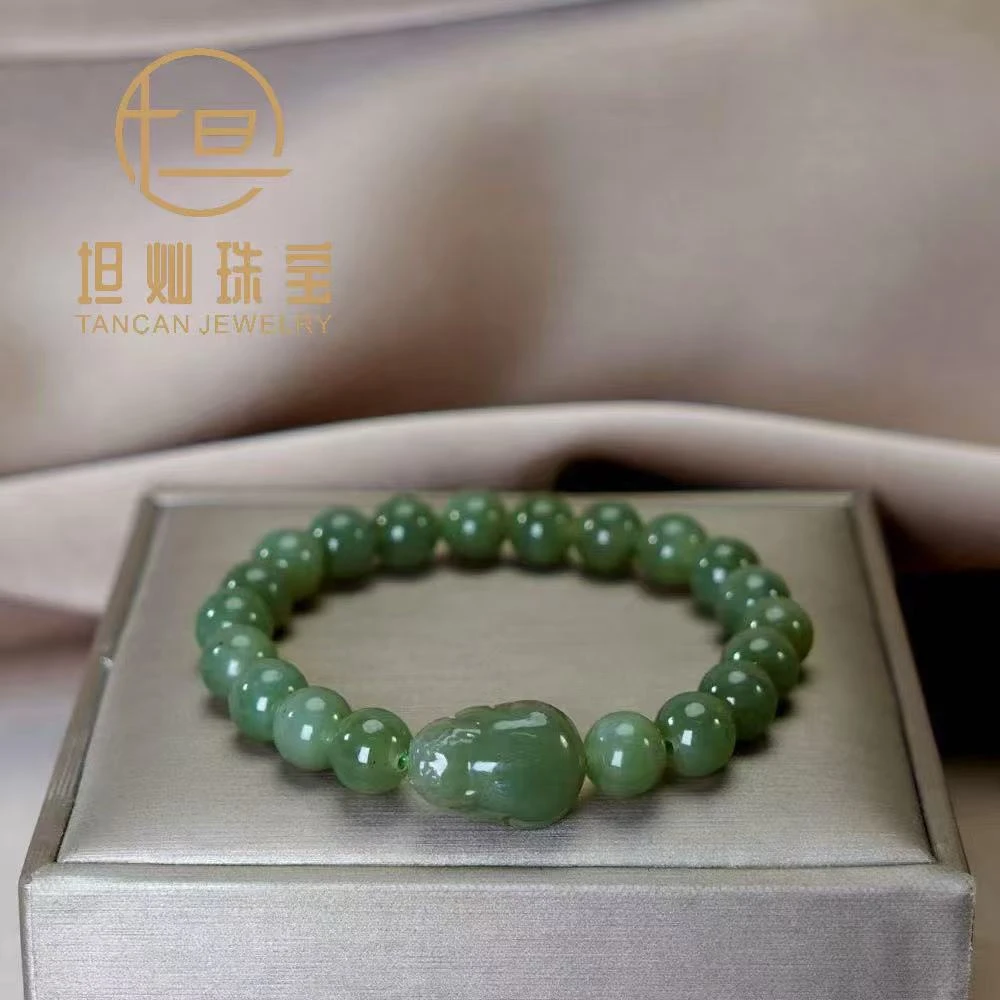 天然和田玉和田玉貔貅大点位手串11