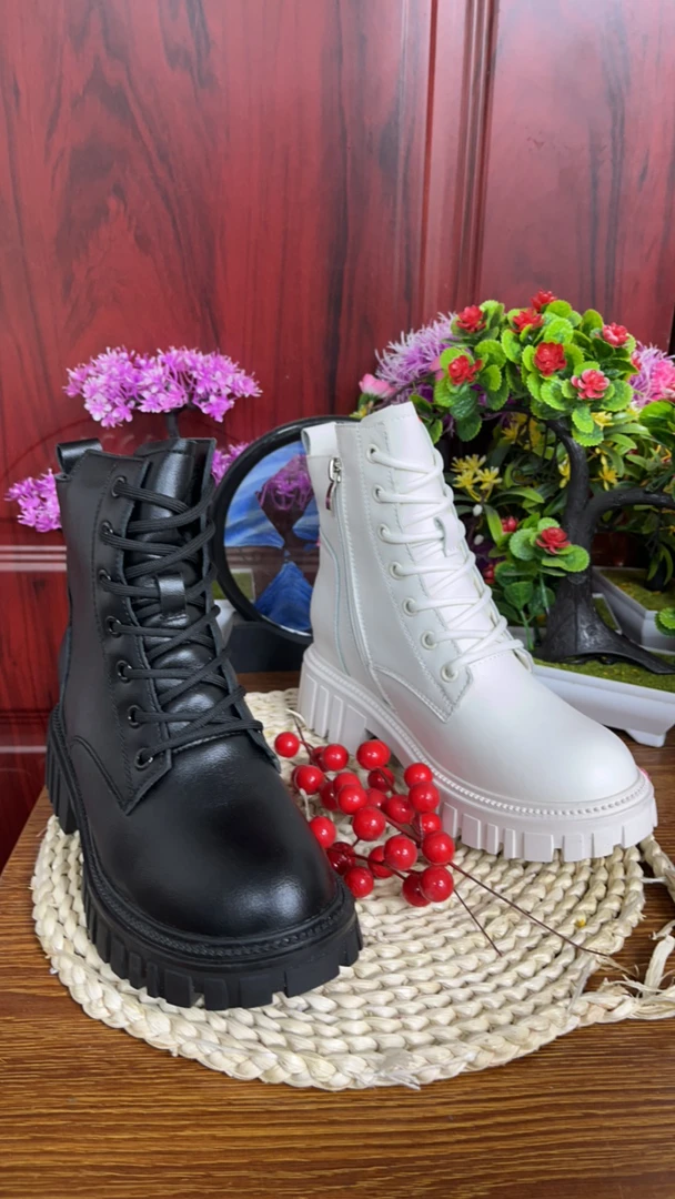 缘缘厚底高帮靴子1678 6