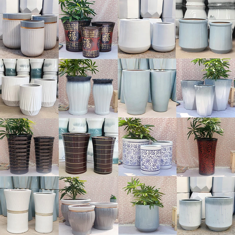 钧文组合花盆配托盘大号