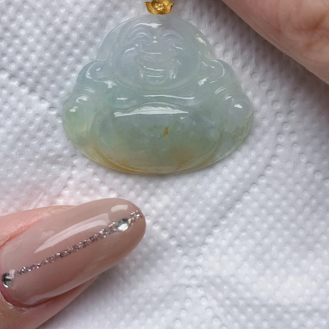 颈饰18K金镶嵌翡翠