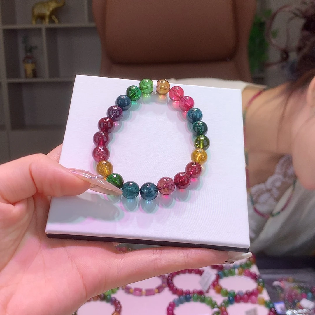 手链未镶嵌碧玺清**人帝王色标单圈9mm+