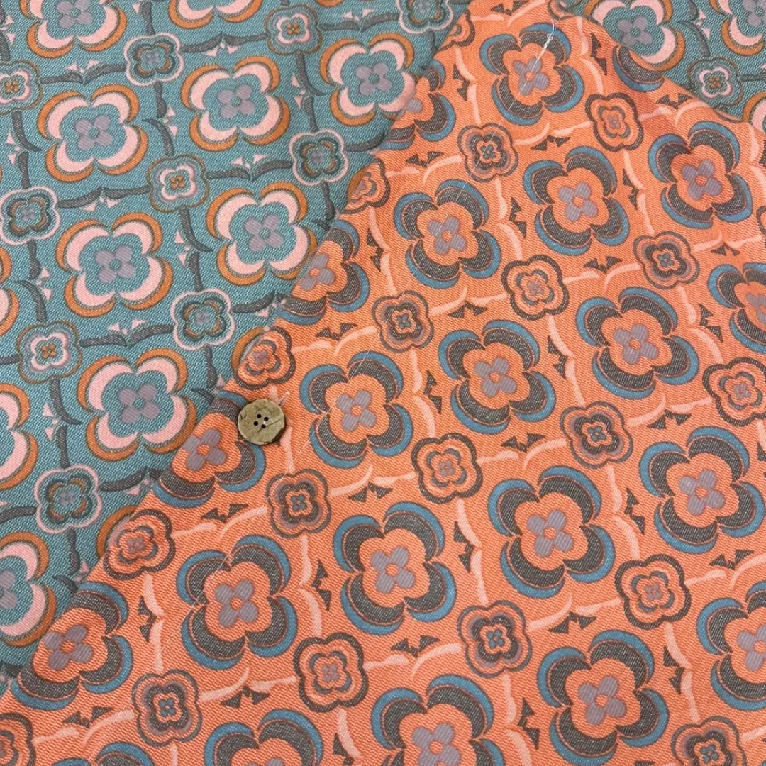 舒柔棉加厚斜纹被罩印花——华丽图饰（纽扣）