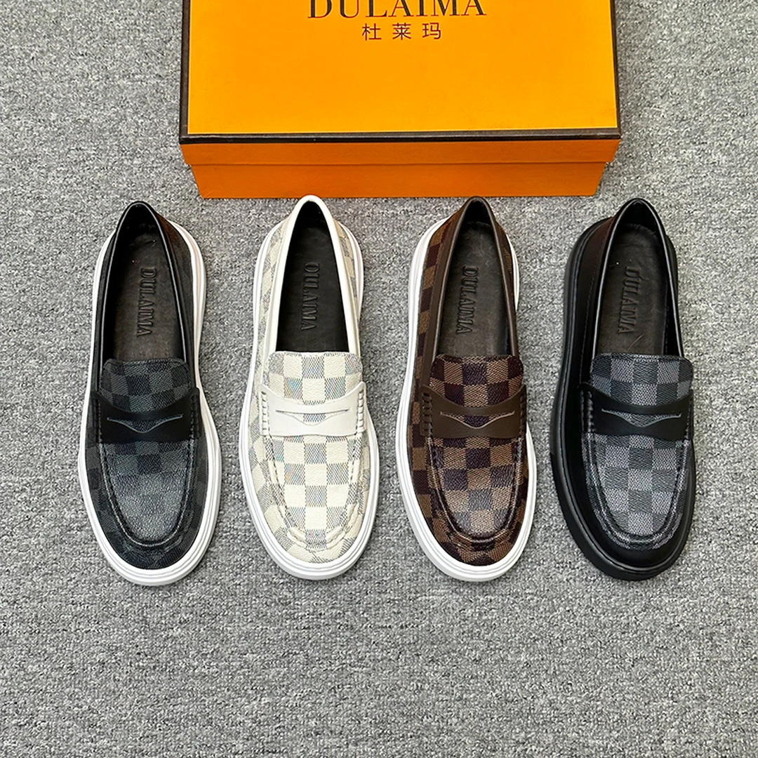 L家男士乐福鞋真皮轻便一脚蹬休闲皮鞋透气百搭欧美英伦时尚男鞋