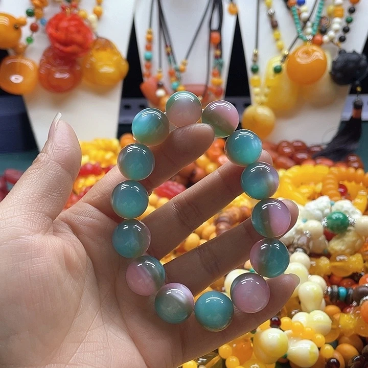 琥珀未镶嵌手链65号链接