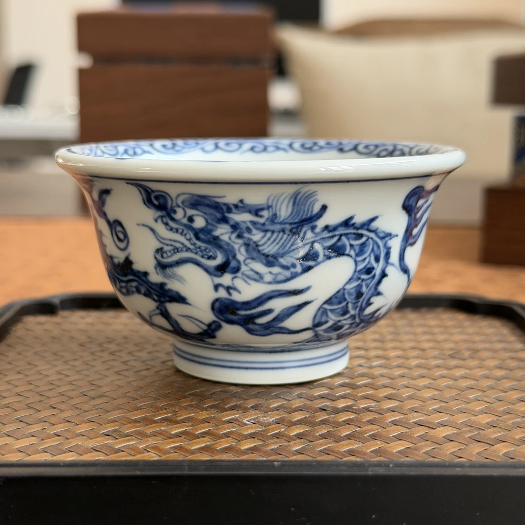 【金泓窑】青花龙纹压手杯
