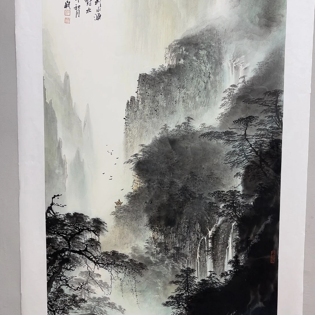 辰***国画黎俸禄140/70水墨山水