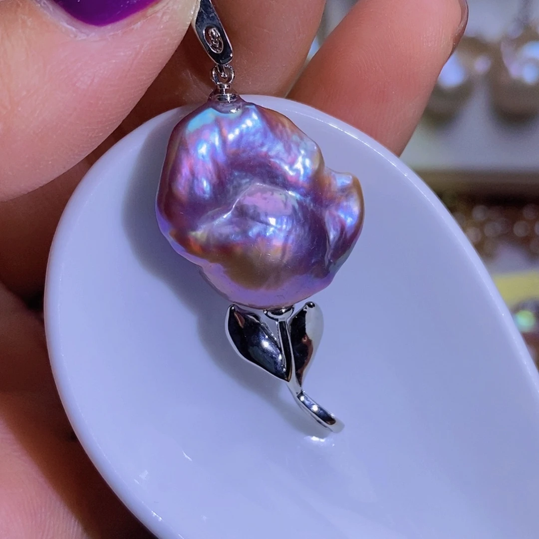 淡水珍珠淡水珍珠银S925镶嵌