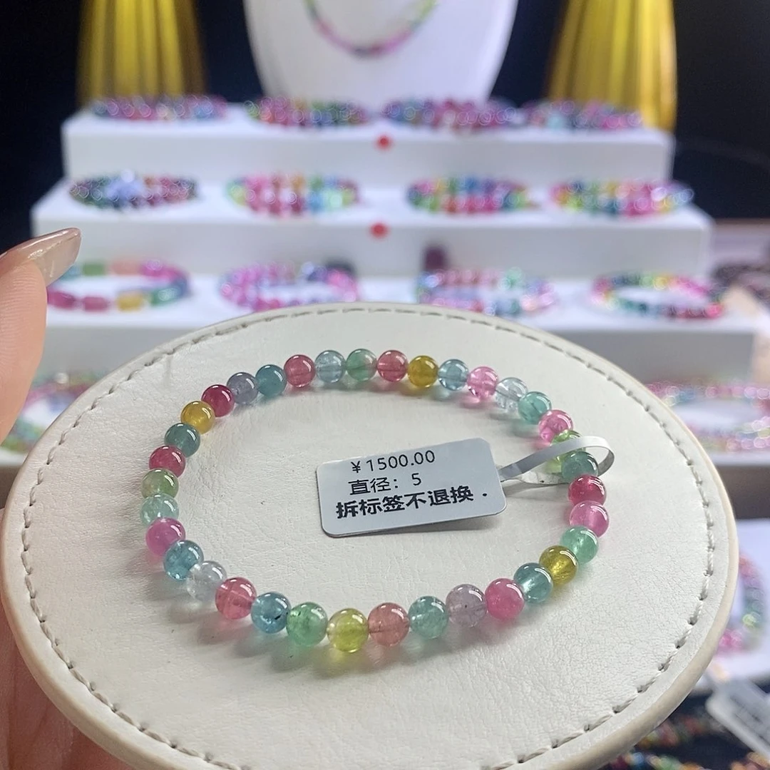 未镶嵌手链碧玺糖果