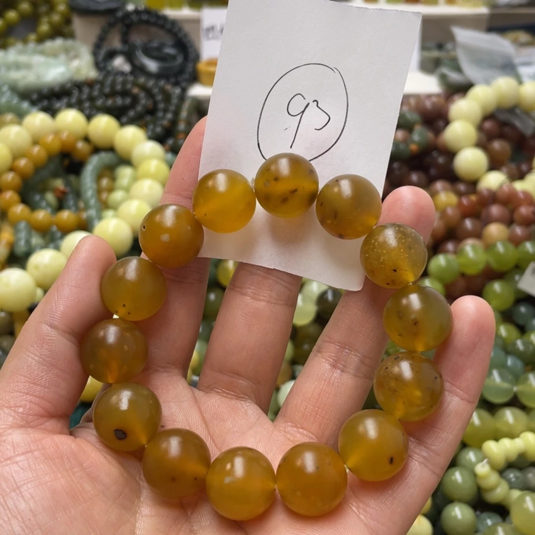 蛇纹石玉手链未镶嵌该*子