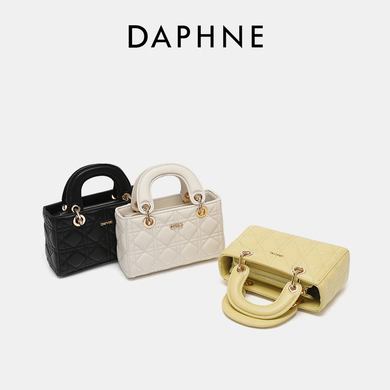 Daphne/达芙妮2025夏季上新轻奢百搭时尚气质质感链条菱格单肩包