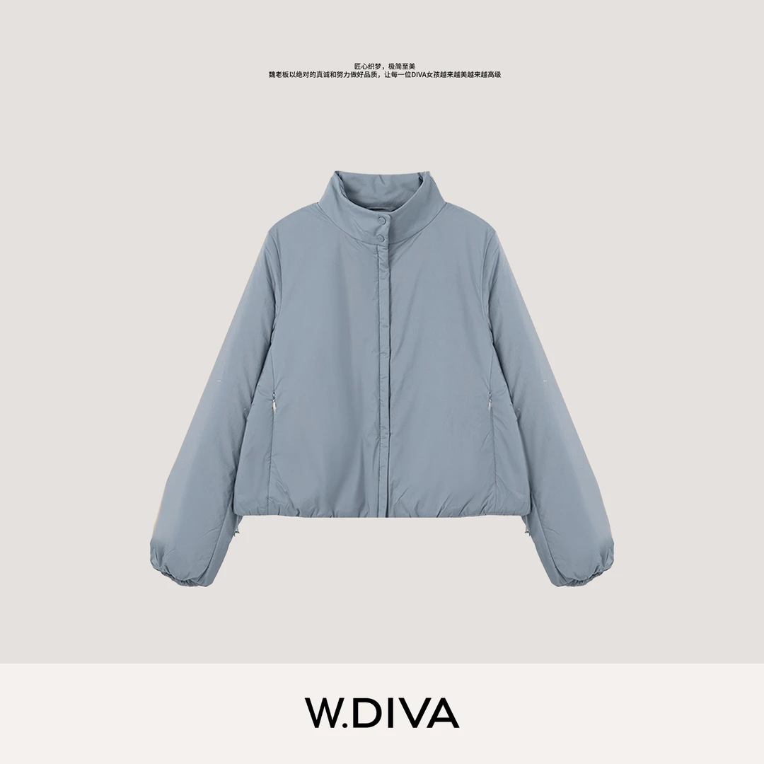 W.Diva【皎格】小狗美国进口3M棉新雪丽轻工艺拉链棉服女53C113095