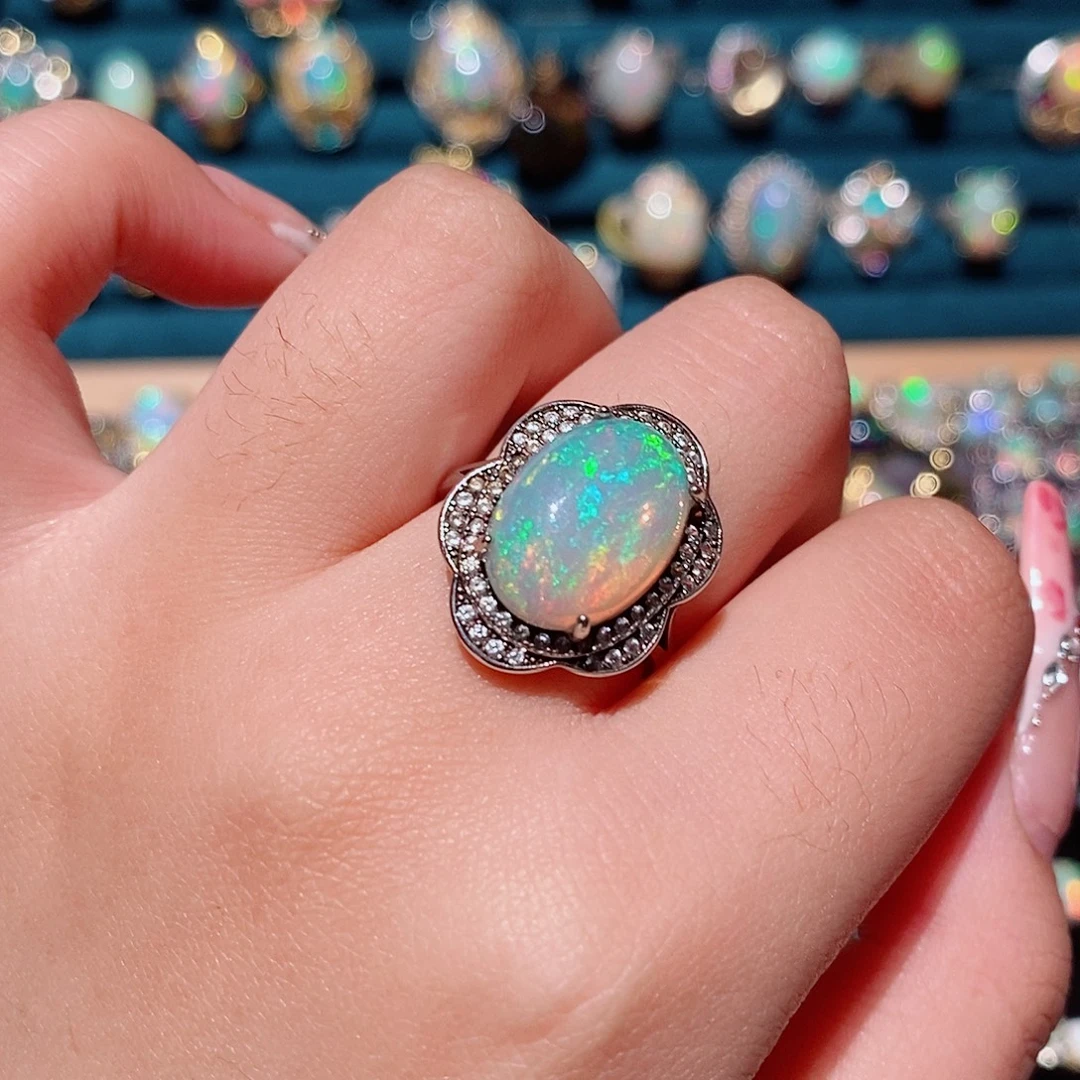 欧泊银S925镶嵌戒指