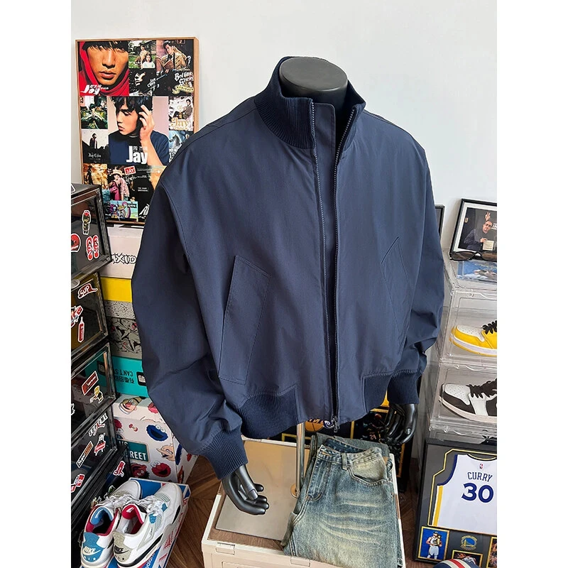 飞行员夹克男生春秋季bomber立领工装外套cleanfit美式炸街棒球服