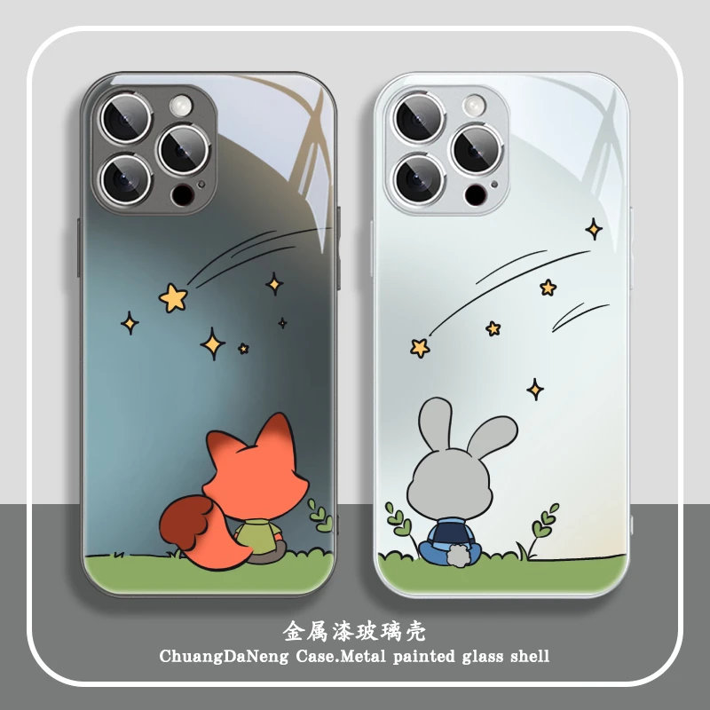 适用苹果17/华为p80/小米17/vivo/oppo看星星朱迪尼克情侣手机壳