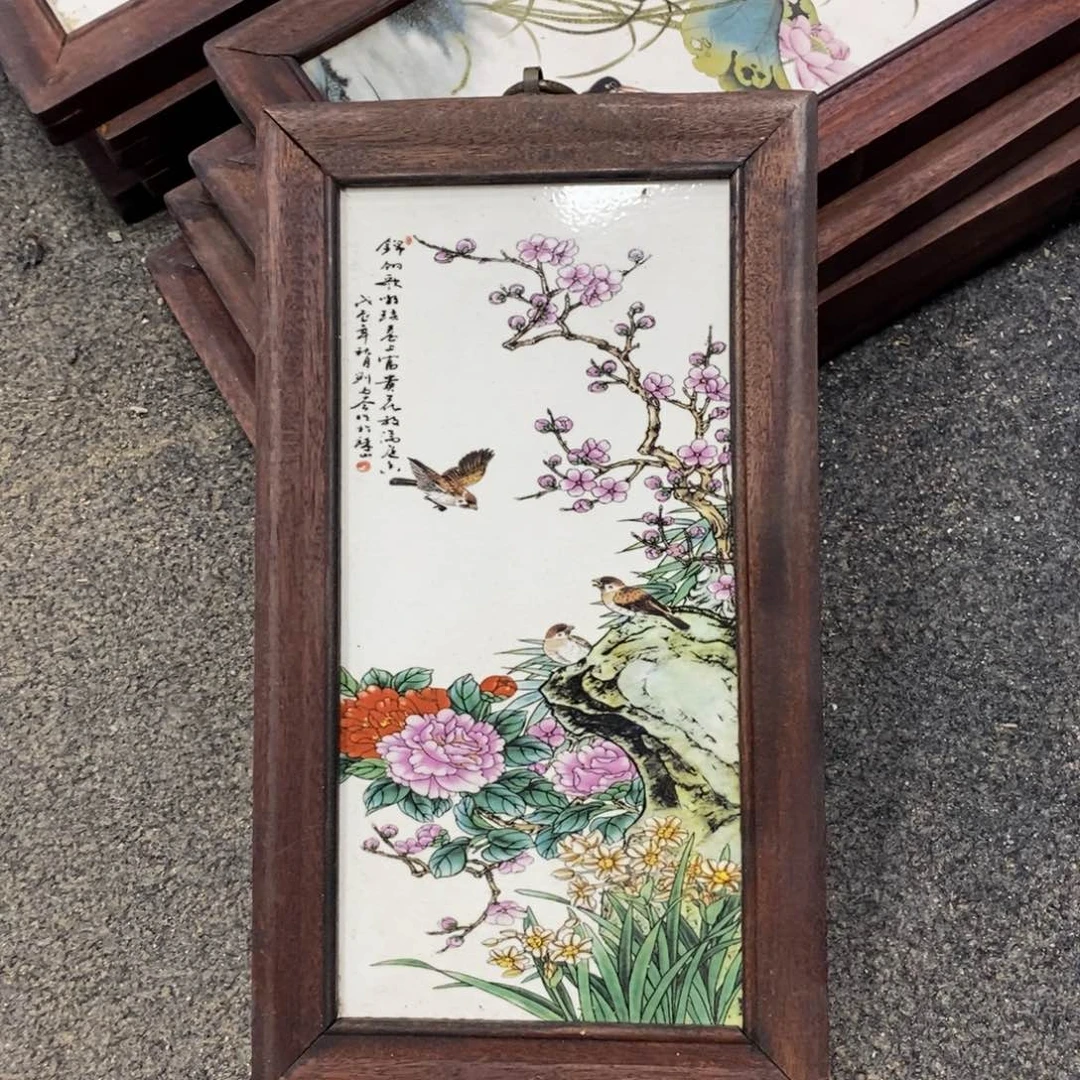 瓷片30*16 景德镇瓷板画柴窑烧制