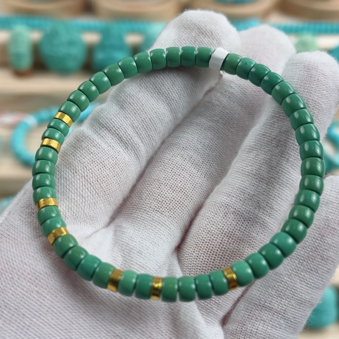 18K金镶嵌绿松石配饰