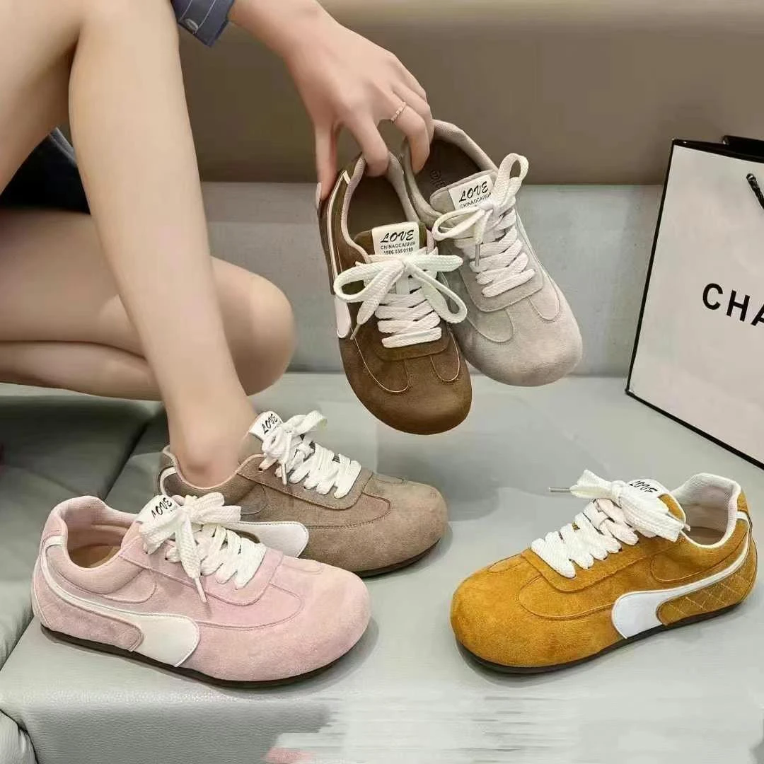 内增高增高德训鞋春季时尚休闲鞋透气阿甘鞋厚底低帮复古软底