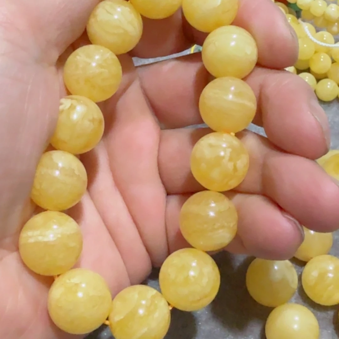 蜜蜡手串未镶嵌琥珀蜜蜡手串15mm+