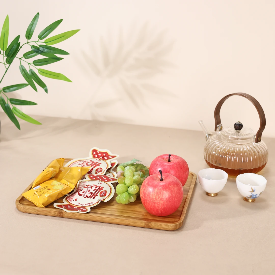 竹长方形托盘干泡盘点心盘果盘33x25cm