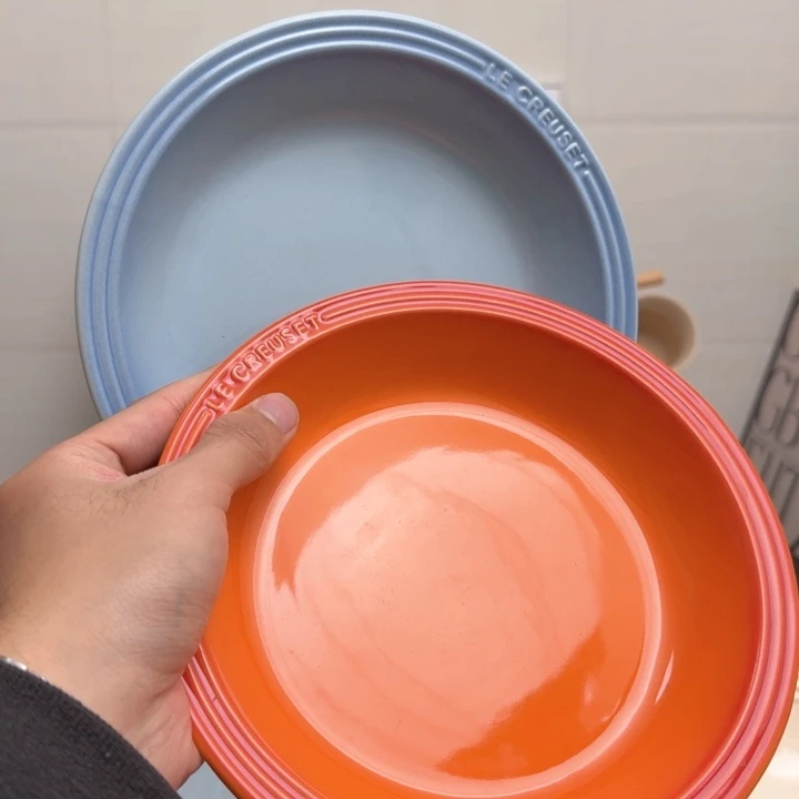 瓷片微瑕2个8英寸草帽盘