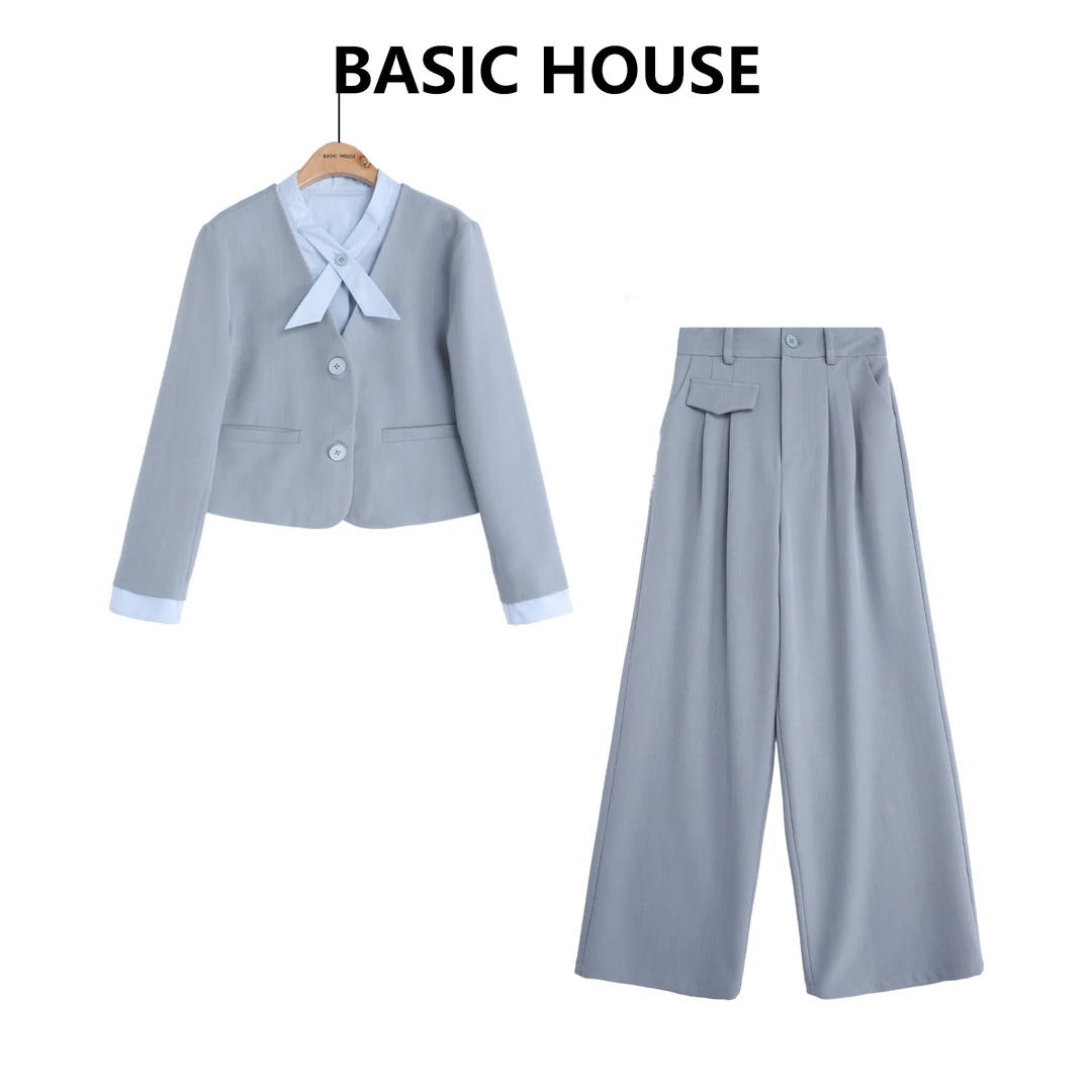 Basic House/百家好春季新款休闲修身显瘦西装套装B1335B5U692