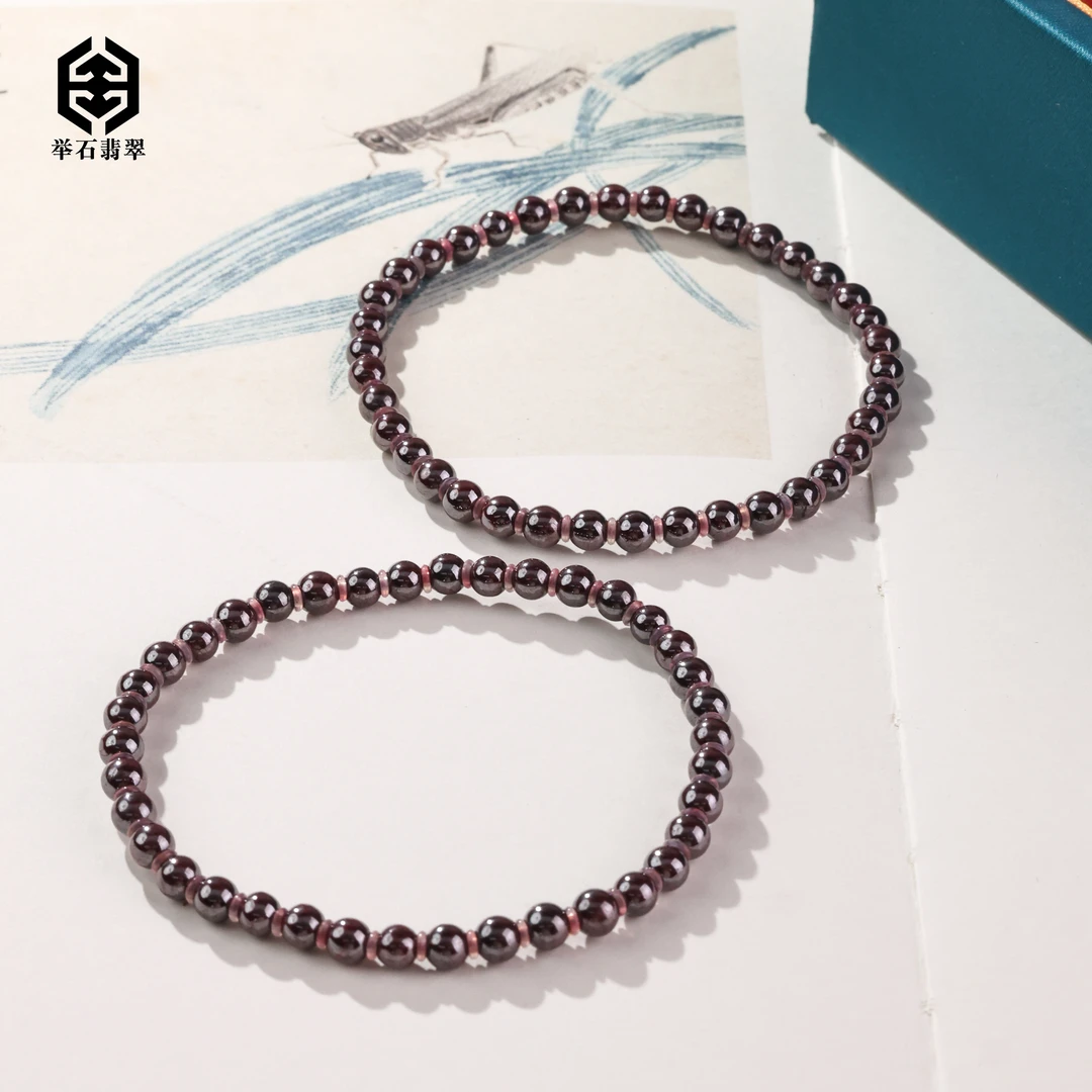 含辰砂工艺品【举石精选】X06-H10-804朱砂手串（一件/多样性发）F